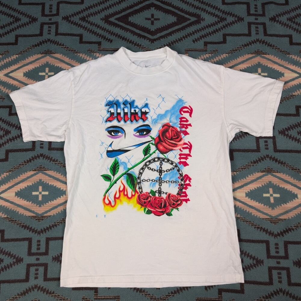 Nike x Samborghini T-Shirt Men’s Size Large Take The Shot Chicano Style Art